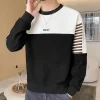 Men's Color Contrast Panel Loose Sweater
