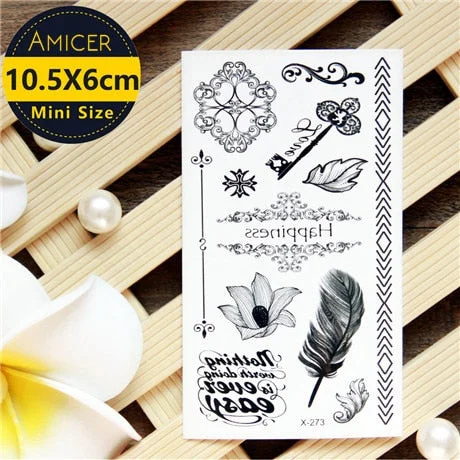 Waterproof Temporary 3d Tattoos sticker on body art color tattoo Cat fake glitter tattoo flash women tattoo for girl