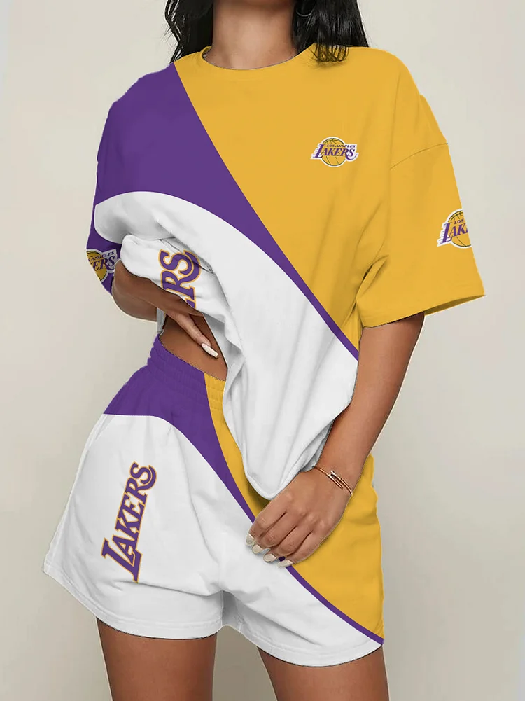 Los Angeles Lakers  Limited Edition Top And Shorts Two-Piece Suits