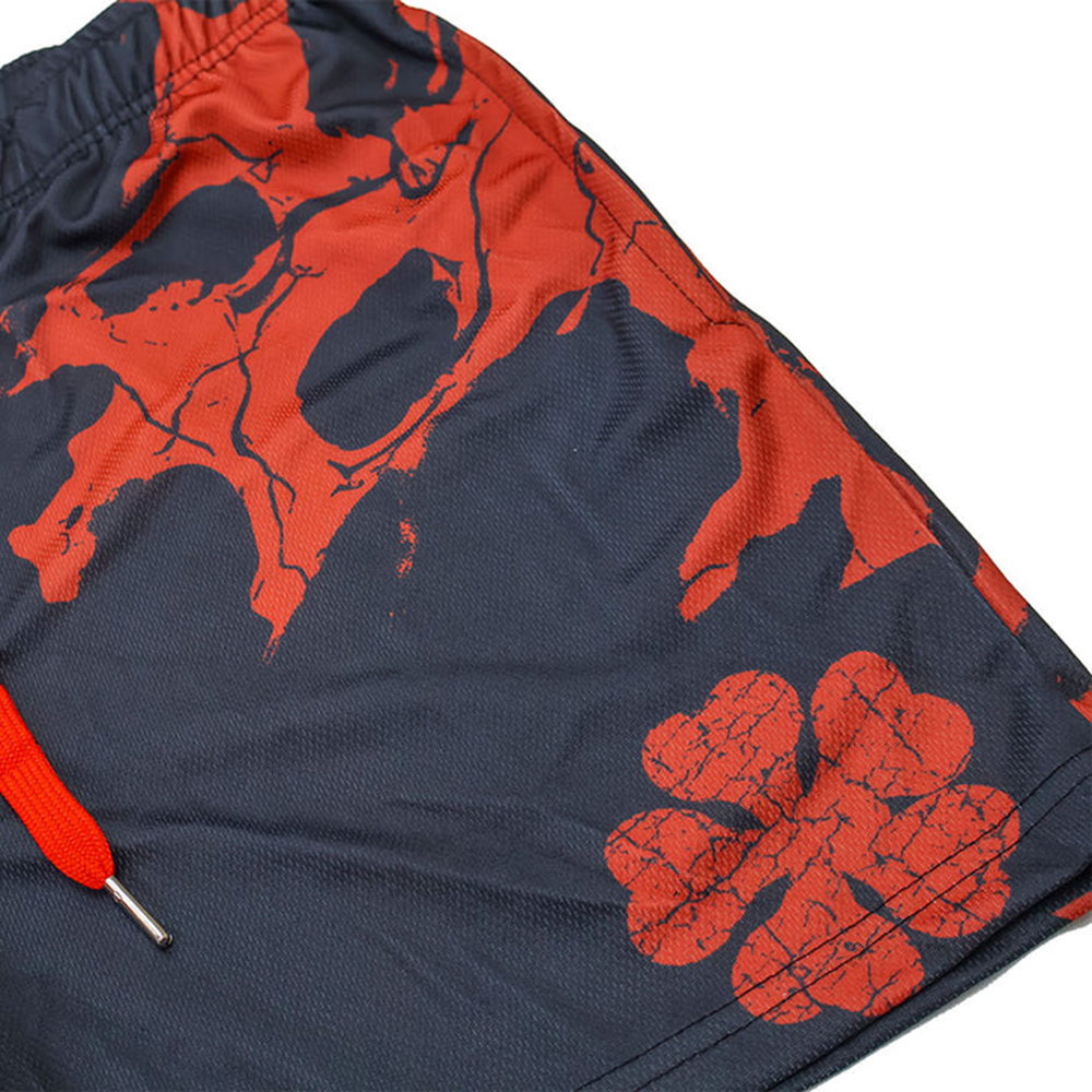 Men's Anime Print Drawstring Shorts Cloud Shorts