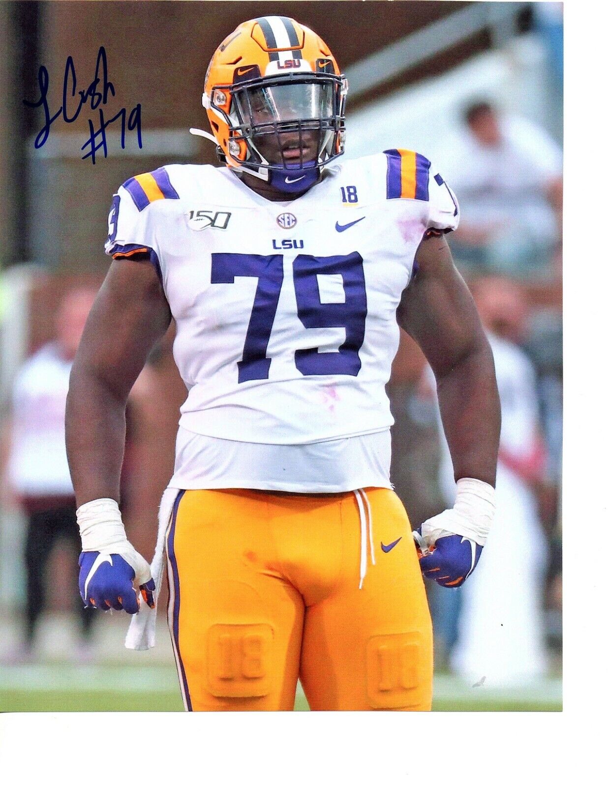 Lloyd Cushenberry LSU signed autographed 8x10 football Photo Poster painting National Champs d