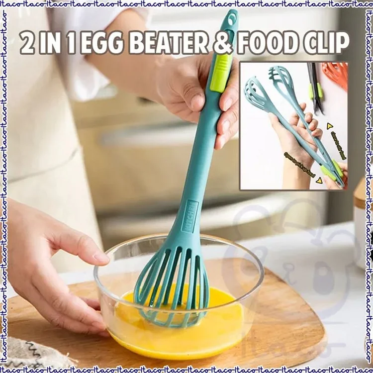 2 In 1 Food Clip & Egg Whisk (Buy 3 Get 2 Free Now)