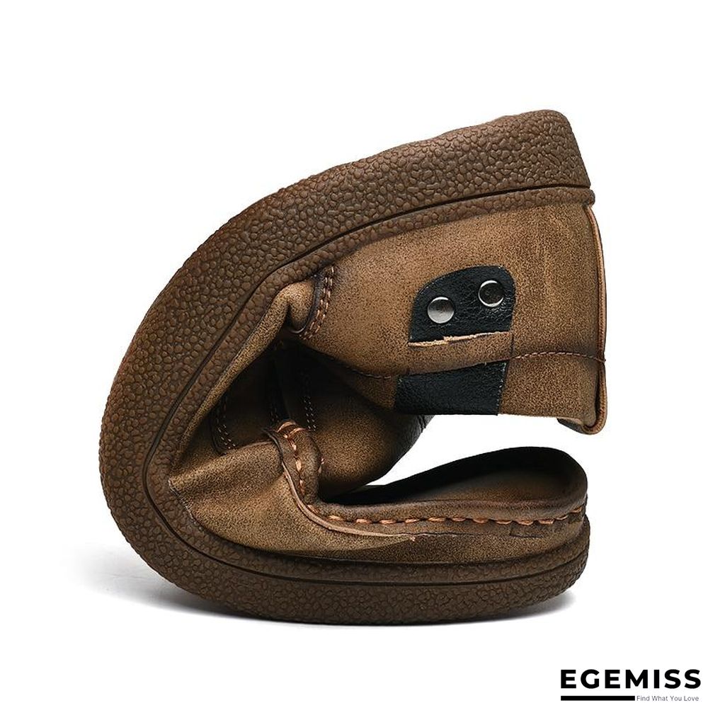 Split Leather Men's Loafers Shoes Breathable Driving Oxfords Shoes Flats Moccasins Shoes | EGEMISS