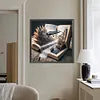 Ville d&rsquo;eau dans le livre percer rond peinture diamant-50 * 50cm