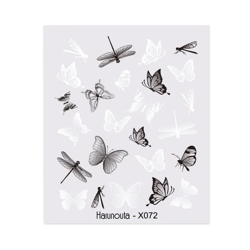 Harunouta Spring Water Nail Decal And Sticker Flower Leaf Tree Green Simple Summer DIY Slider For Manicuring Nail Art Watermark