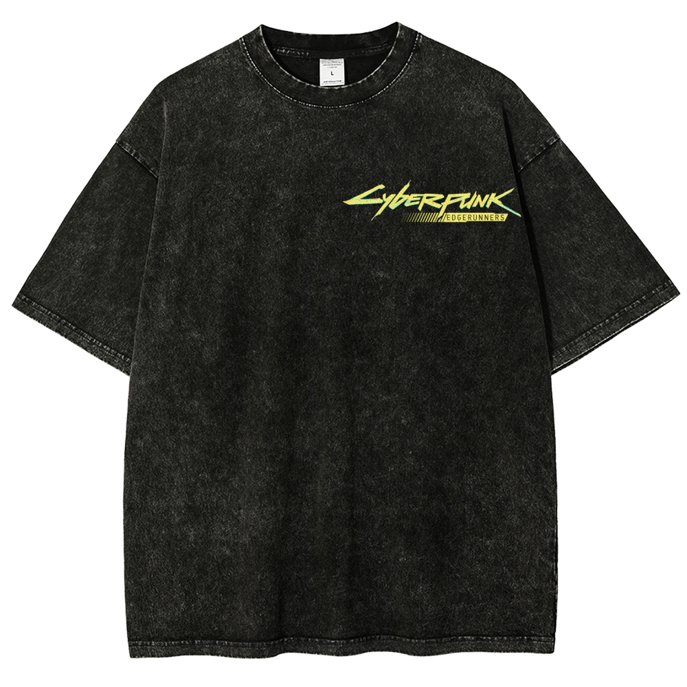 Cyberpunk Unisex Fit Washed T-Shirt 25 8 978