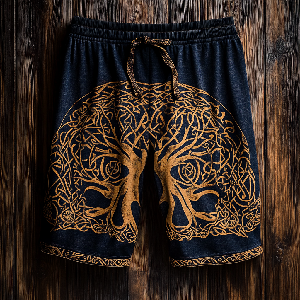 Men's Nordic Viking Vintage Life Of Tree Sport Shorts / Rvogue / Rvogue