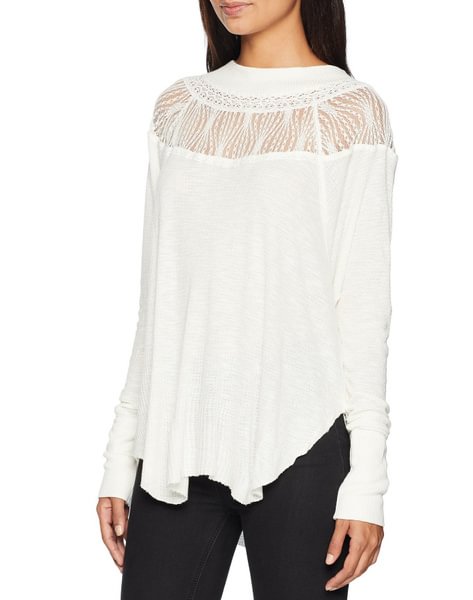 Free People | Spring Valley Top | White - Life is Beautiful for You - SheChoic