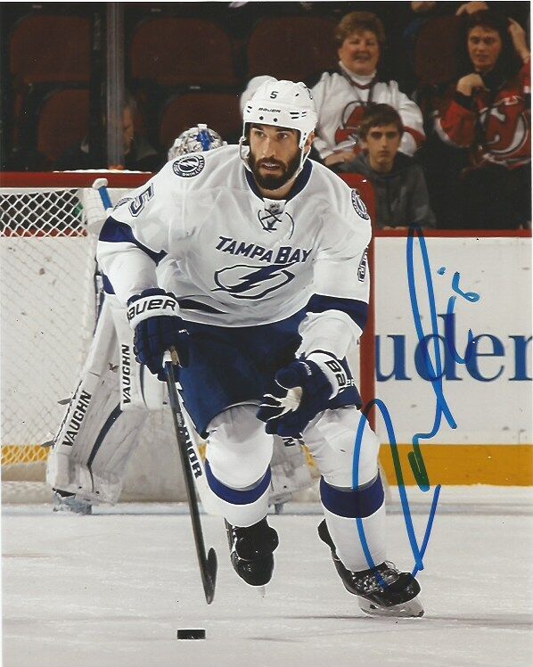 Tampa Bay Lightning Jason Garrison Signed Autographed 8x10 NHL Photo Poster painting COA B