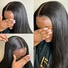 T Part Wig 13x4x1 Straight Lace Front Wigs Brazilian Virgin Human Hair Wigs for Black Women Pre Plucked with Baby Hair Natural Color