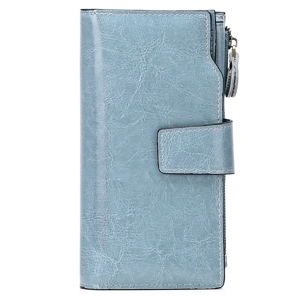 Leather Anti-theft Brush Ladies Wallet Long