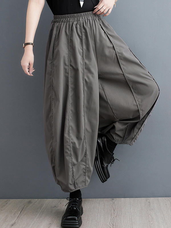 Loose Casual Dark Style Side Pocket Pants
