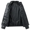 💥 2025 Hot Sale! Men's Casual Outdoor Lightweight Lapel Zipper Fashion Cycling Black Leather Motorcycle Jacket Coat