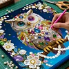 DIY Pearl Painting Owl for Home Decor with Frame(25x25cm)