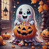 (Multi-Style) Halloween Ghost-11CT Stamped Cross Stitch 40*40cm/15.75*15.75in