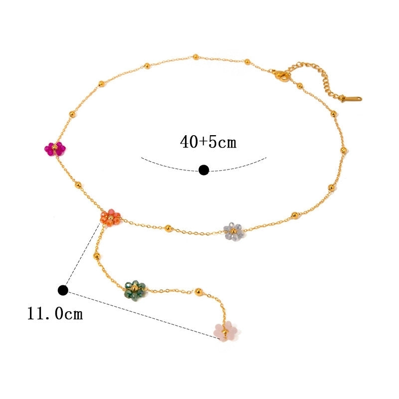 Titanium Steel Sweet Plating Printing Bracelets Necklace