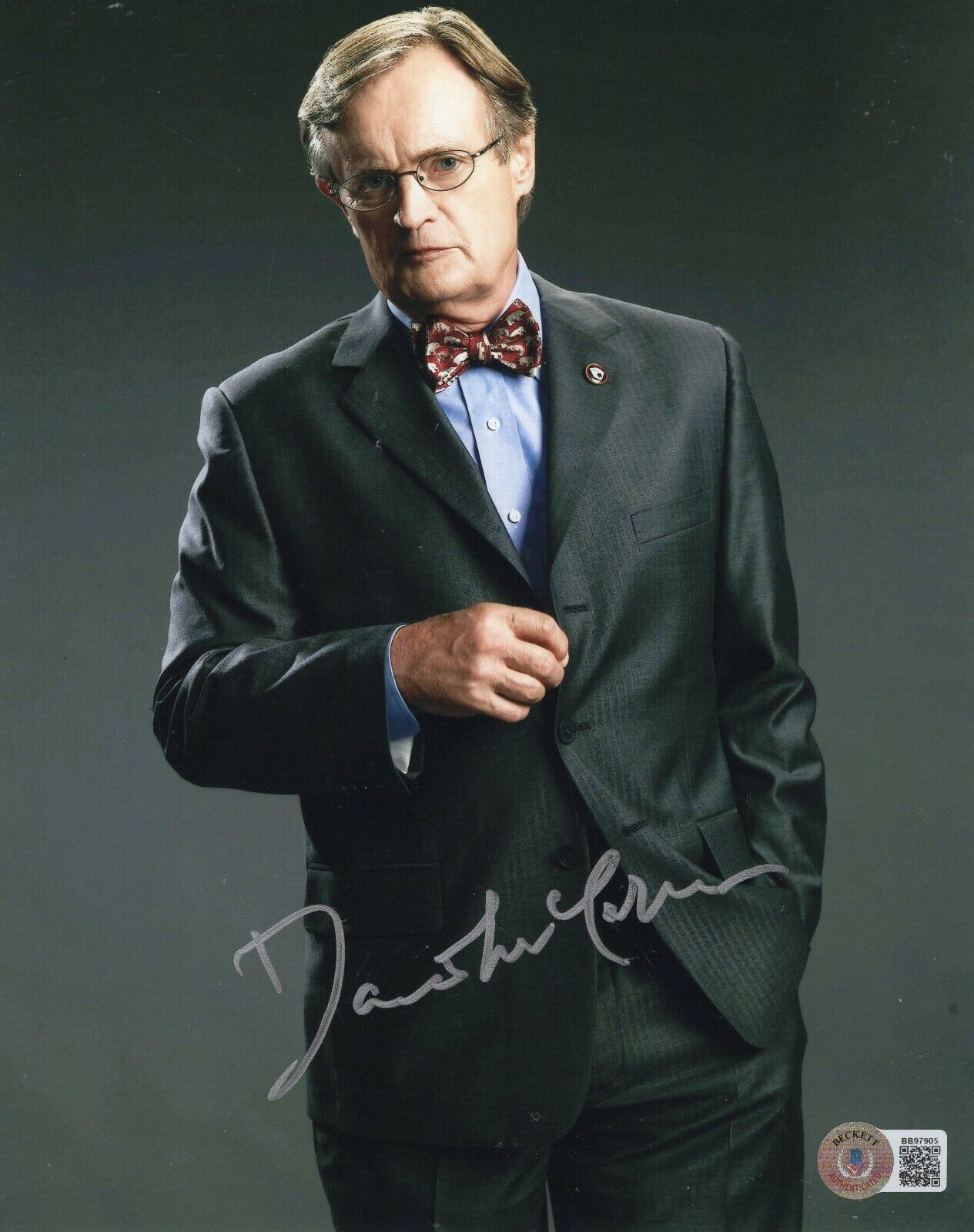 David McCallum Signed Man From U.N.C.L.E. 8x10 Photo Poster painting w/Beckett COA BB97905