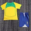 Joyfball 2004 Kids Size Retro Brazil Home Football Shirt 1:1 Thai Quality