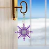 12PCS Diamond Painting Snowflakes Double Sided Keychain