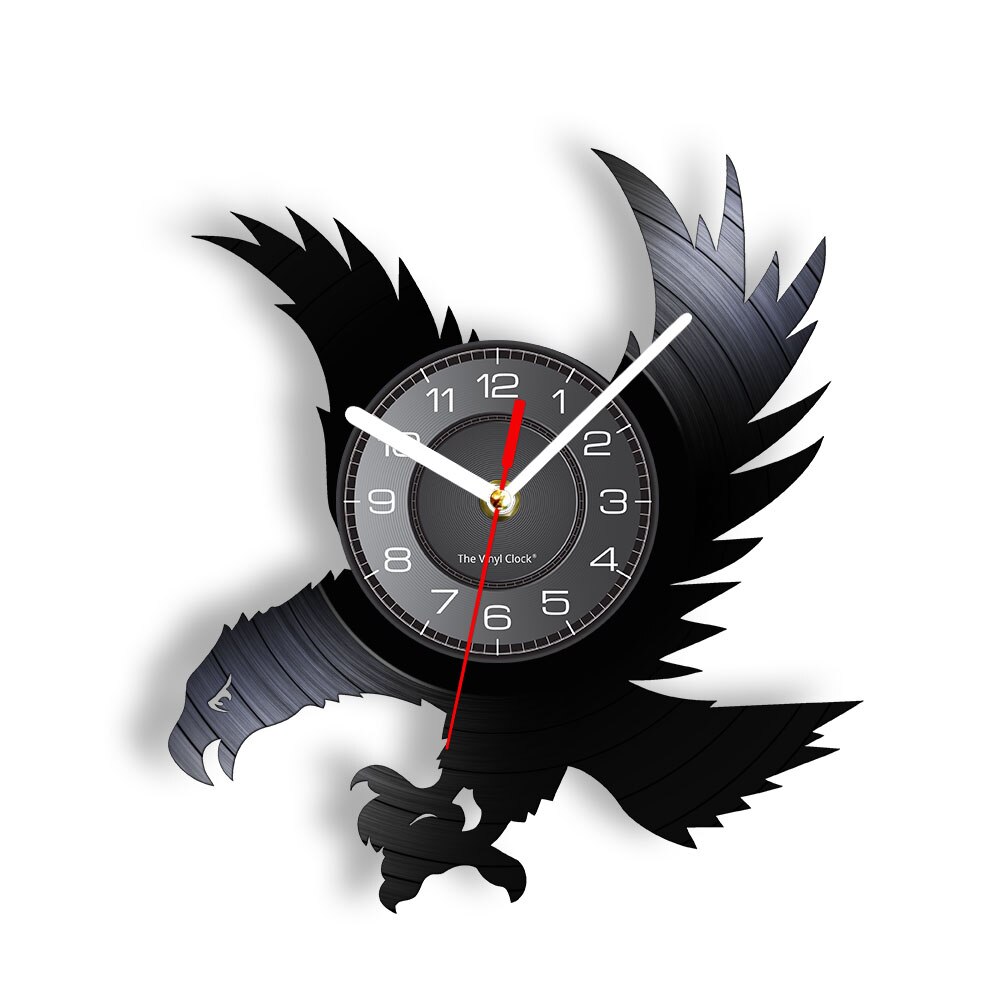 

Bald Eagle Bird - Vinyl Record Wall Clock - Without LED, 501 Original