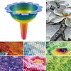 Gradient Color Diamond Painting Organizer Funnel Morning Glory Design Portable Drill Funnel for DIY Craft Easy Transfer Tools (Style C)