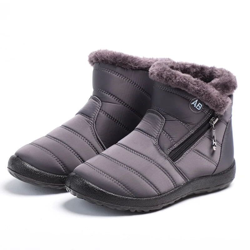 Qengg Snow Women Boots Casual Boots For Women Waterproof Shoes For Women Zipper Ladies Shoes Flat Keep Warm Botas Mujer Winter Boots