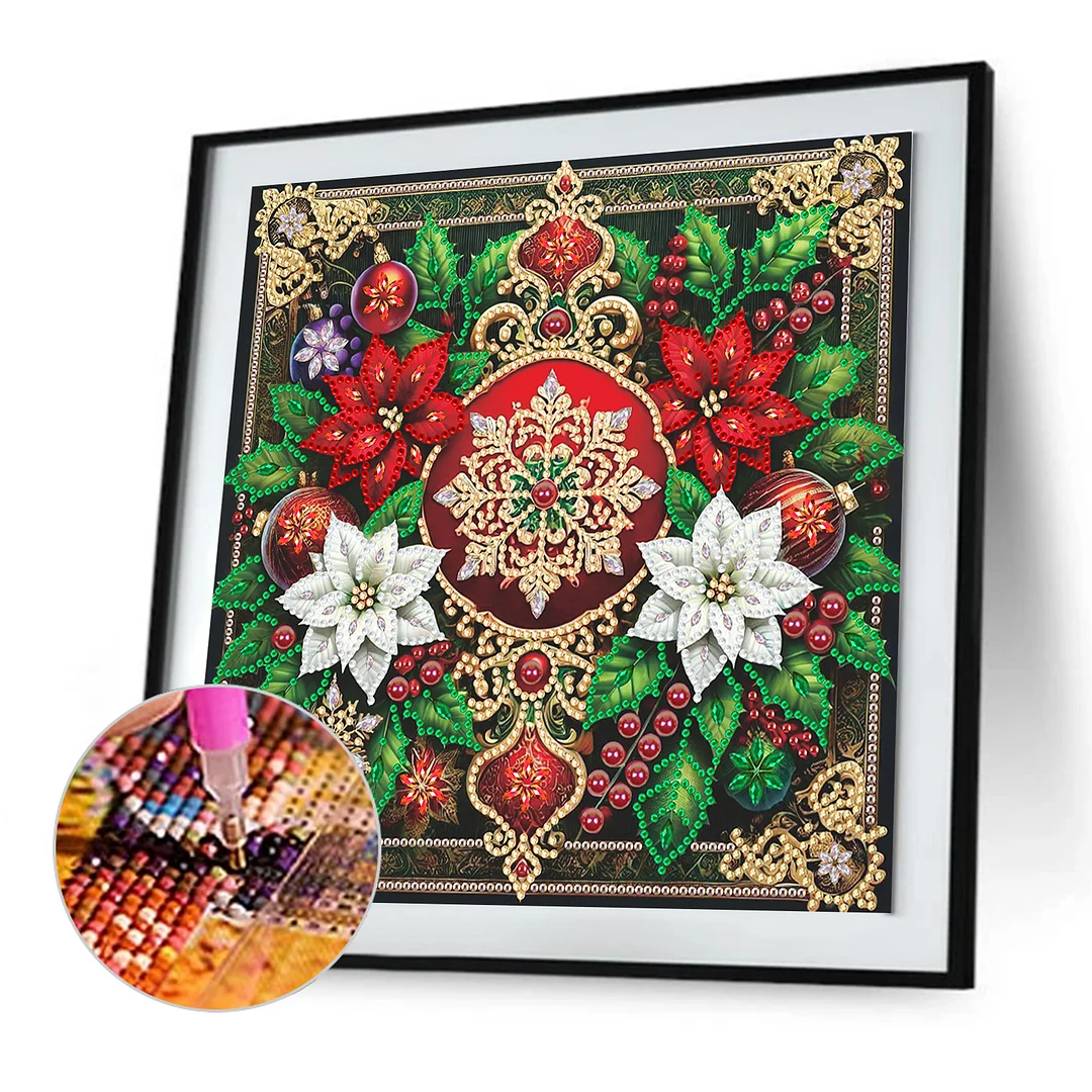 Christmas Special Shaped 5D DIY Partial Drill Diamond Art Kit Home Decor 30x30cm