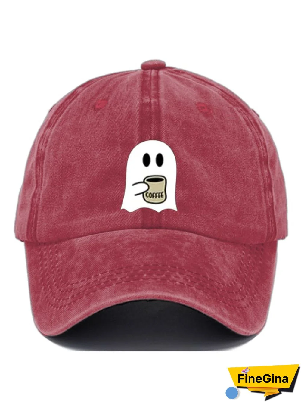 Cute Spooky Coffee Print Baseball Cap