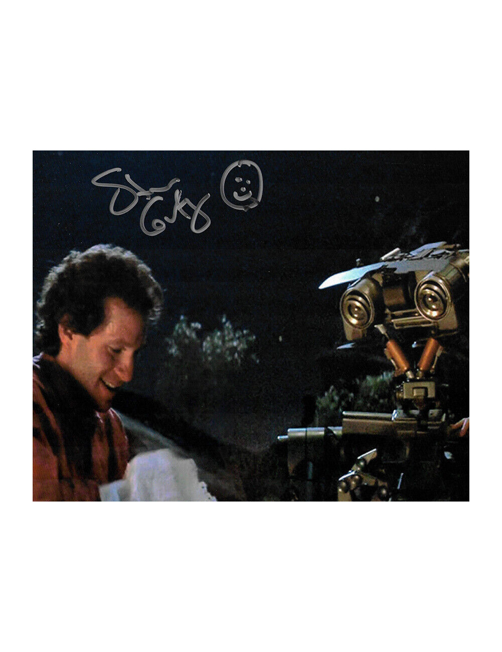 Short Circuit Print Signed by Steve Guttenberg 100% Authentic + COA