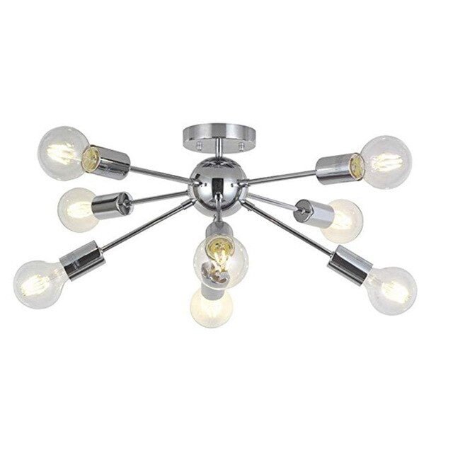 Industrial Modern Minimalist Creative Design LED E27 Wrought Iron Plating Ceiling Lamp Lobby Store Living Room Hotel Cafe Bar