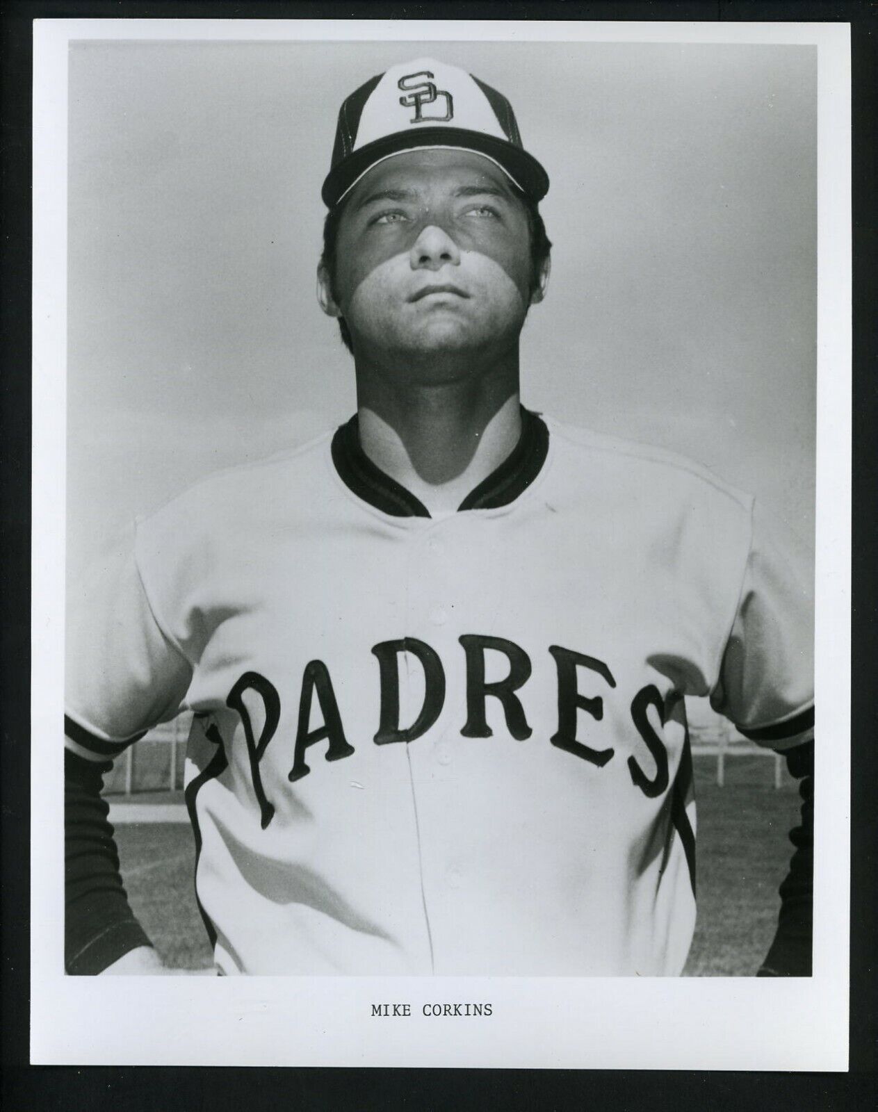 Mike Corkins San Diego Padres Team Issued 1972 Press Photo Poster painting