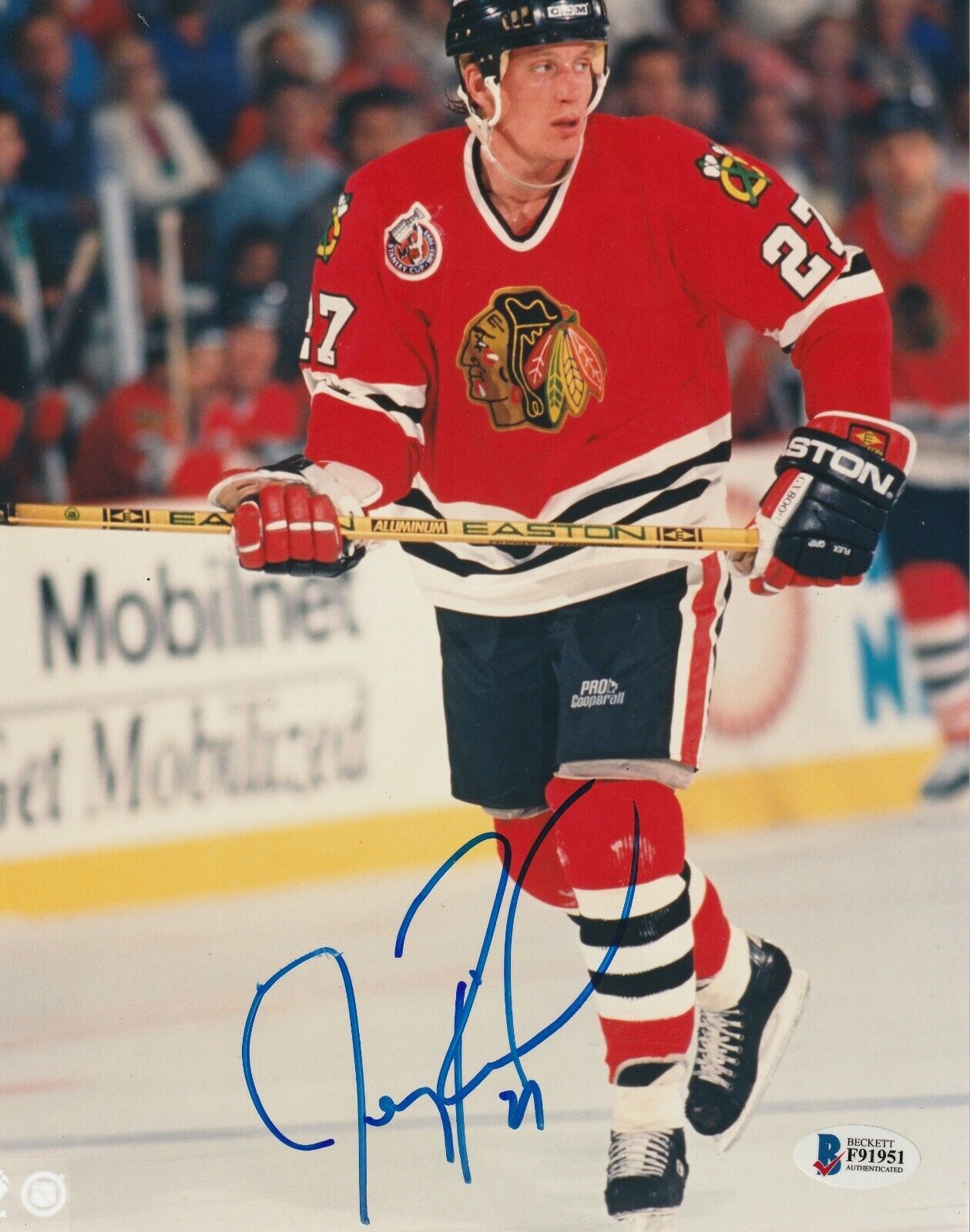 JEREMY ROENICK Signed Chicago BLACKHAWKS 8x10 Photo Poster painting with Beckett COA