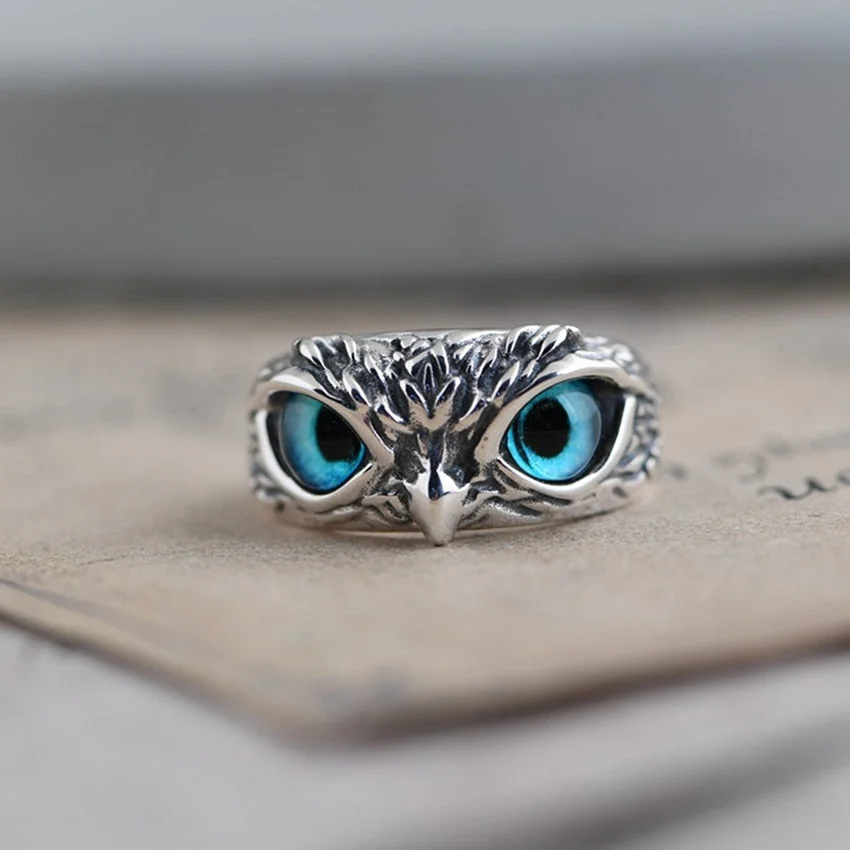Buzzdaisy Vintage Cute Men and Women Simple Design Owl Ring