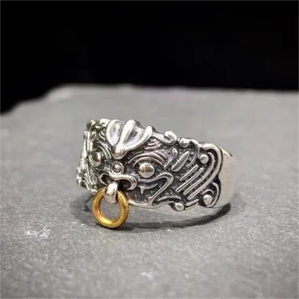 Sterling Silver Protective beast Taotie Ring