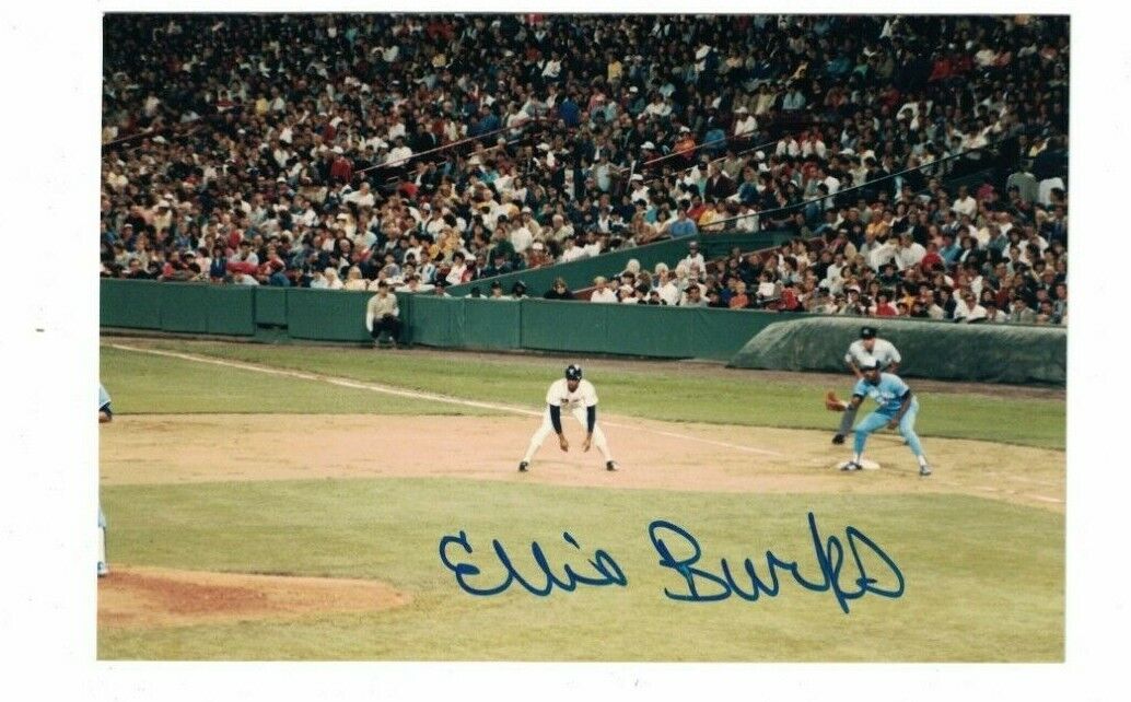 Ellis Burks Boston Red Sox Signed Personal 4x6