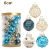 25PCS Creative Shimmers Christmas Tree 6CM Hanging Decor Balls