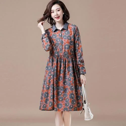 Plus Size Women Knee-length Casual Dress New 2020