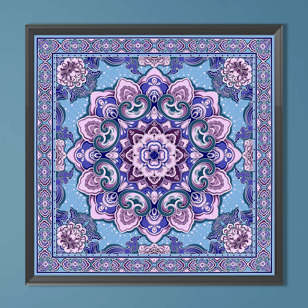 Full Round Diamond Painting 40*40cm - Purple Mandala