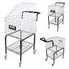[US Local Warehouse] Foldable Tennis Cart Holds 350 Balls Sports Ball Hopper for Teaching & Court Use