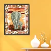 Elephants-Partial 9CT Stamped Cross Stitch Bead Embroidery 35*42cm