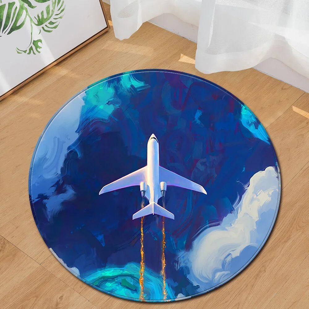 Modern Round Carpet Computer Chair cushion Kids Room Carpet 3D Printing Bedroom Floor Bedside Mat Living Room  Decoration Rug