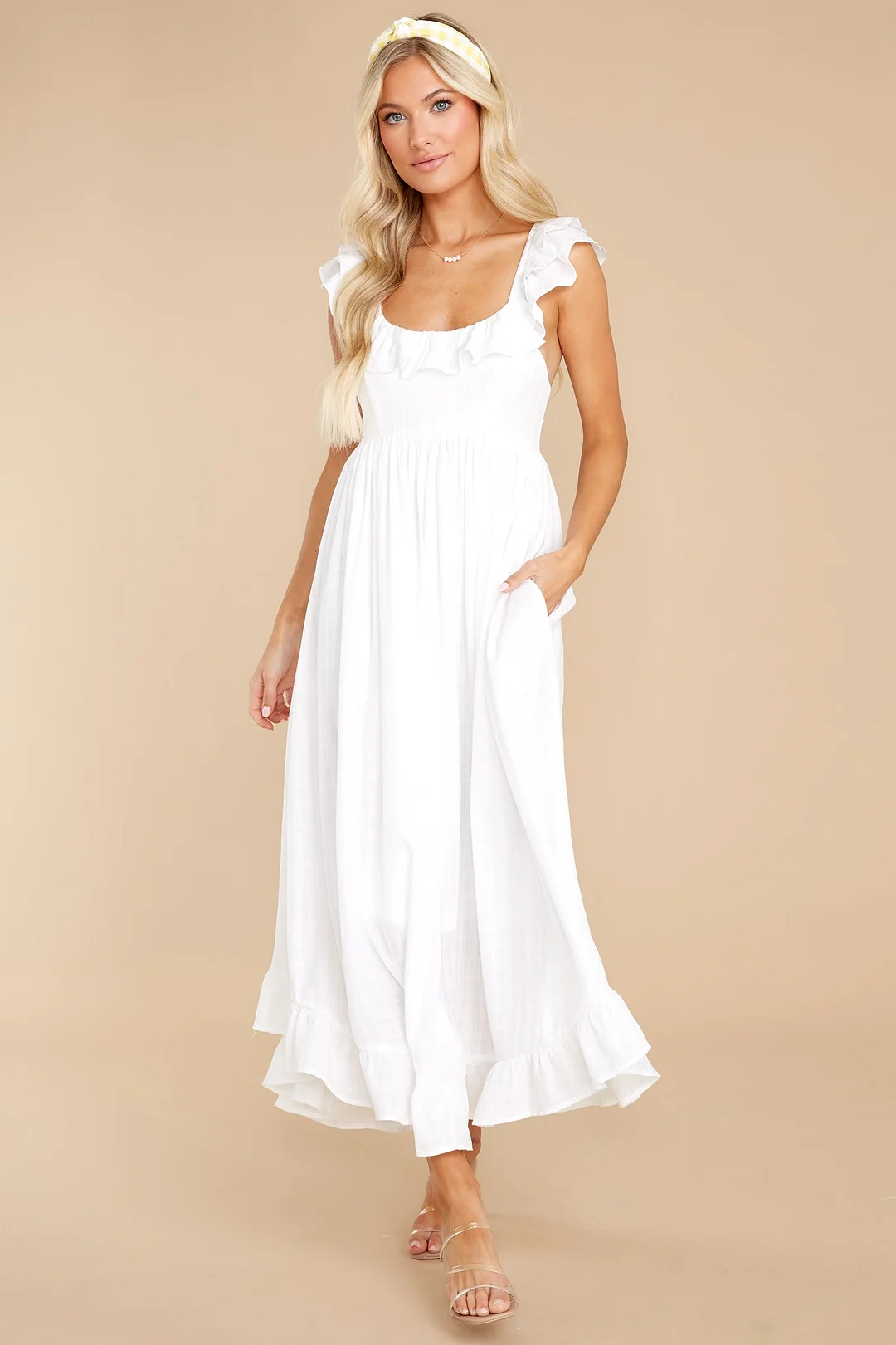 Your Dream Girl White Midi Dress