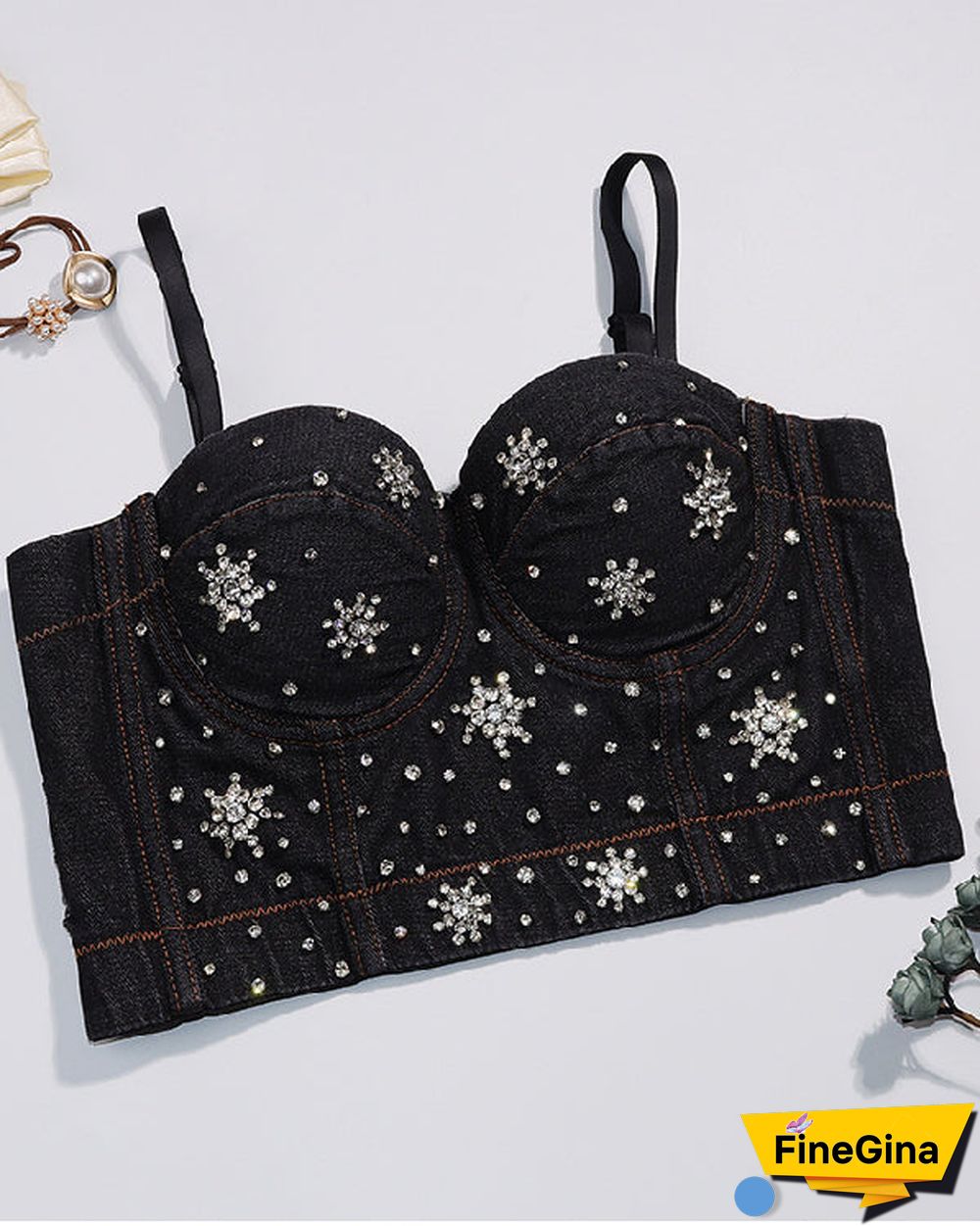 Sexy Denim Outer Corset