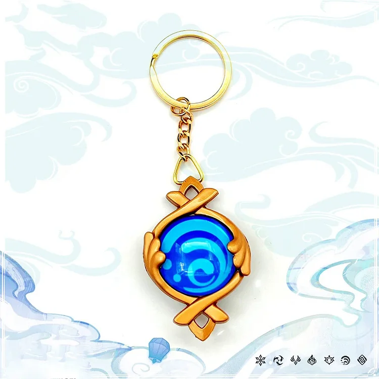 Game Impact Natlan Visions Pendant Cosplay Fontaine Eye Of God Keychain