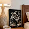 (30x40cm)DIY Pearl Painting Framed Turtle Handmade Pearl Material Art Kit Living Room Decor