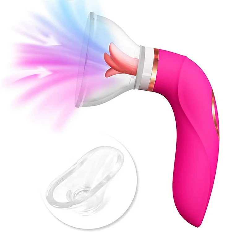 Clitoral Sucking Licking Vibrator, G Spot Tongue Vibrator with 8 Suction Modes & 10 Tail Vibration Modes & 5 Licking Modes,