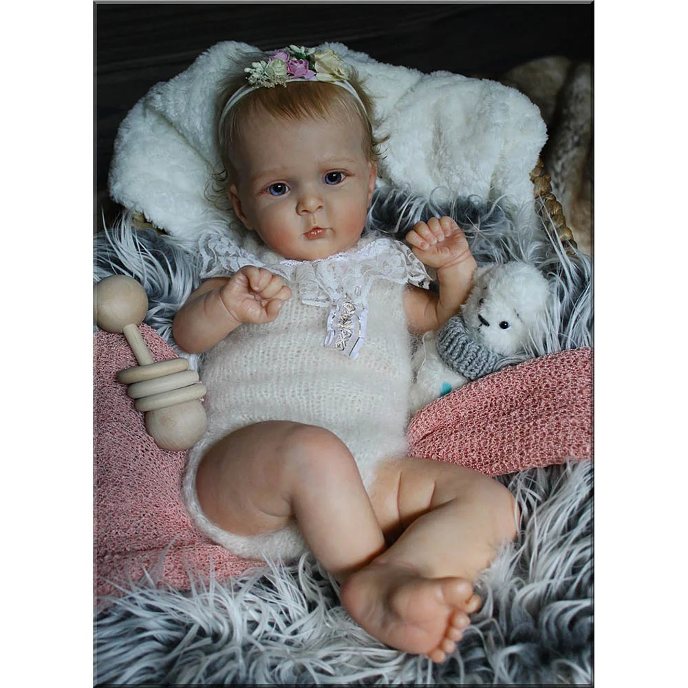 New 20'' Reborn Newborn Baby Doll That Look Real Girl Named Dordy, Reborn Collectible Baby Doll