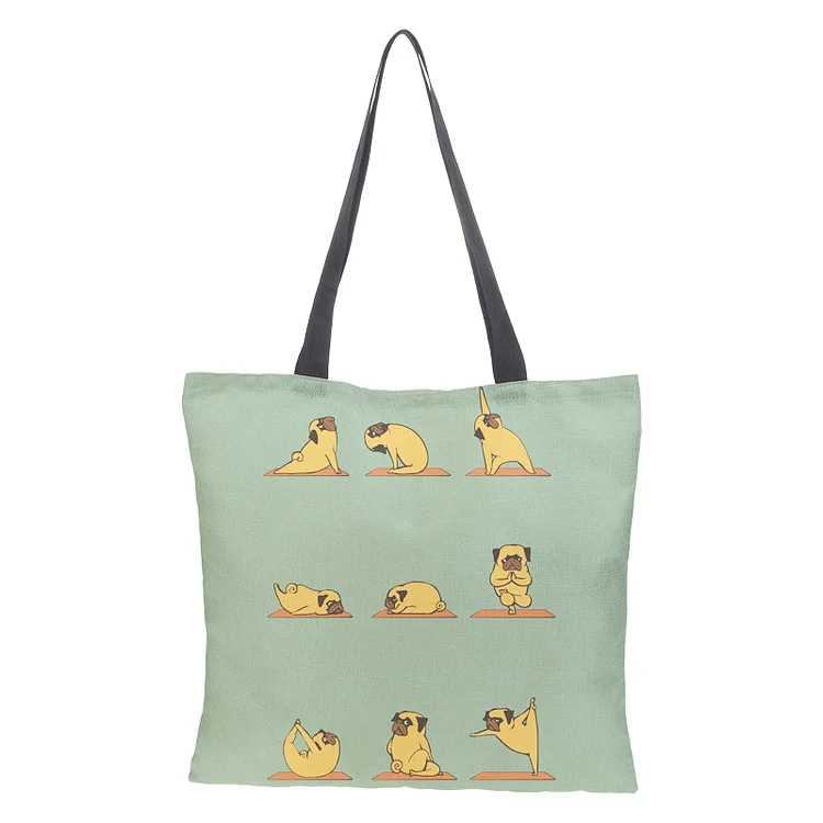 Linen Eco-friendly Tote Bag - Dog