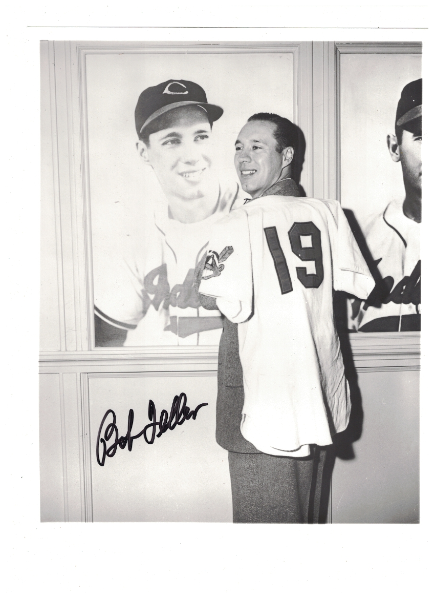 Bob Feller Cleveland Indians Signed 8 x 10