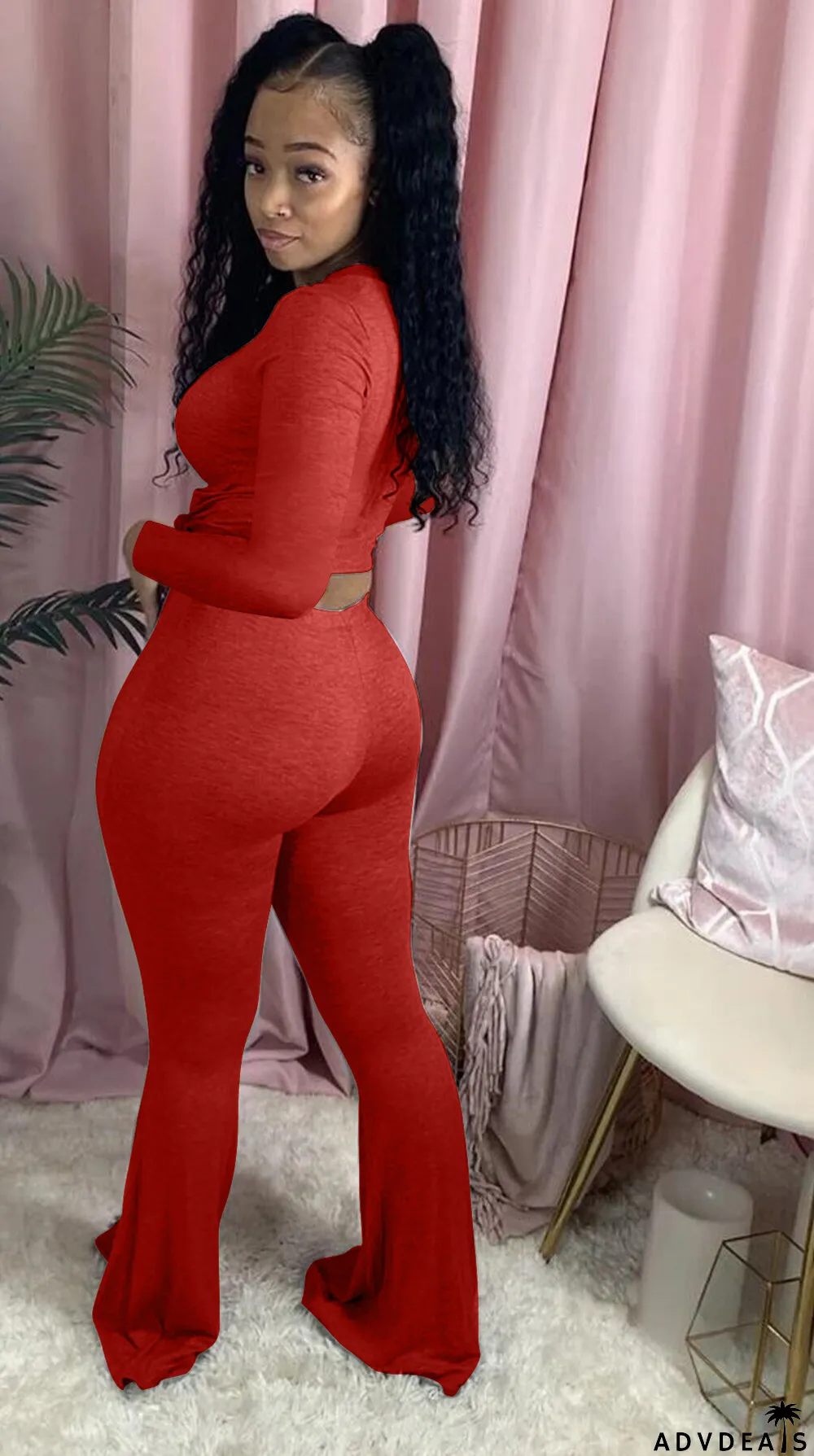 Fashion Crew Neck Print Casual Suit